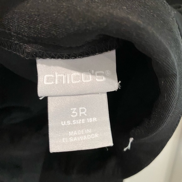 3 pair of size 18 black pants and a white 3/4 sleeve shirt - Picture 3 of 5